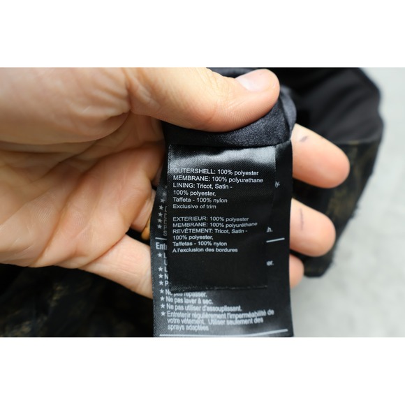 Burton Snow Pants Womens Medium Black Gold Leopard Print Waterproof Cargo Skiing - Picture 10 of 14